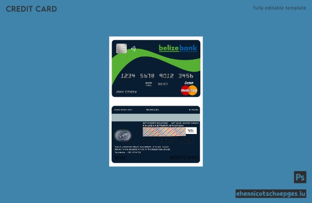 Belize Belize Bank Mastercard Beispielvorschau